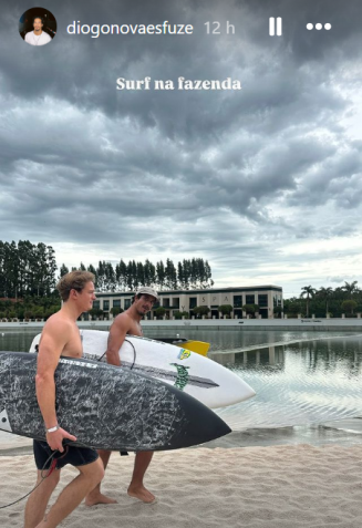 Diogo Novaes compartilhou registro ao lado do irmão, Pedro Novaes, que está no ar em "Garota do Momento" • Reprodução/Instagram