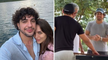 Nattanzinho e Rafa Kalimann posam juntos e movimentam as redes sociais