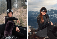 Rafa Justus posa com roupa de esqui na Suíça