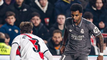 Rodrygo em ação contra o Rayo Vallecano