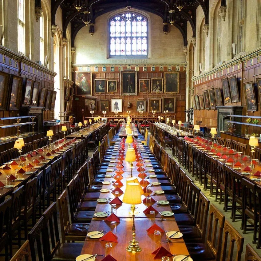 Refeitório da Christ Church College, em Oxford • Divulgação/Christ Church College
