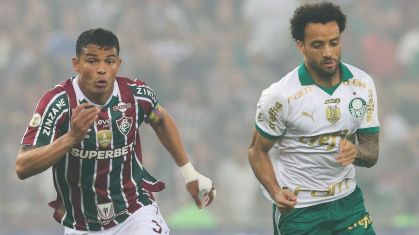 Thiago Silva e Felipe Anderson em partida do Brasileirão
