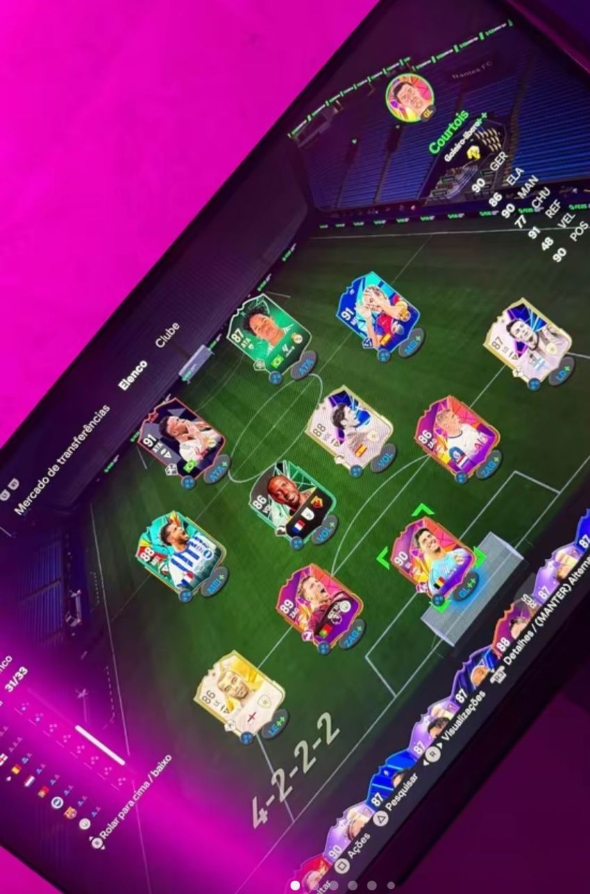 Endrick mostrou time no EA Sports FC • Reprodução/Tik Tok Endrick