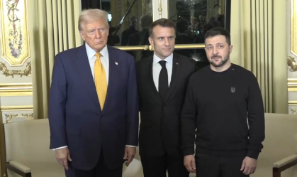 Zelensky se reúne com Trump e Macron em Paris