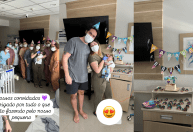 Viih Tube e Eliezer mostram festa de 1 mês de Ravi no hospital; veja fotos
