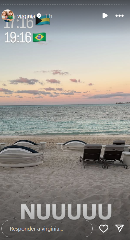 Virginia Fonseca mostrou vista de praia nas Bahamas • Instagram/Virginia Fonseca