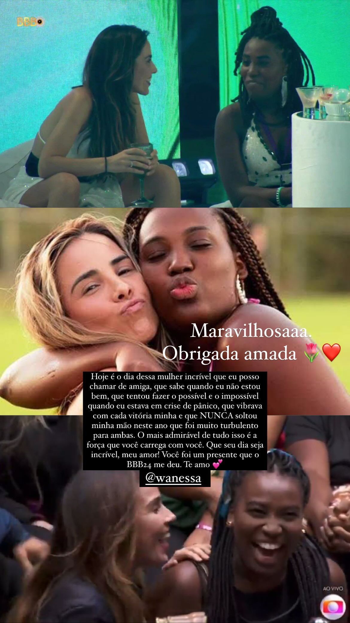 Leidy Elin também postou uma homenagem à cantora neste sábado (28) • Instagram/Wanessa