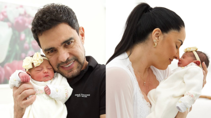 Clara nasceu na madrugada do dia 25 e, pelo Instagram, o sertanejo compartilhou imagens do nascimento