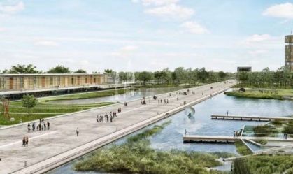 Perspectiva de como ficará o Parque da Cidade, em Belém, sede da COP 30, em novembro de 2025