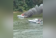 Seis ficam feridos em explosão de lancha no interior de São Paulo