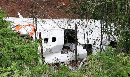 Destroços do Boeing 737 da Gol que caiu no Mato Grosso; 154 pessoas que estavam no voo 1907 morreram