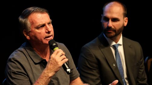 Jair Bolsonaro e Eduardo Bolsonaro