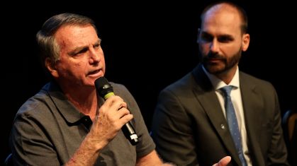Jair Bolsonaro e Eduardo Bolsonaro