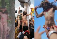 Performance de "Jesus de fio-dental" em bloquinho do RS gera polêmica; veja