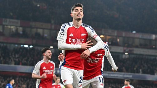 Havertz comemora gol do Arsenal na Champions