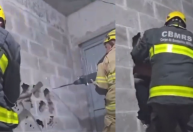 Bombeiros retiram nove pessoas presas em elevador no RS; veja vídeo