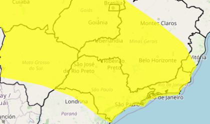 Inmet emite alerta de chuvas intensas para o Vale do Paraíba e região