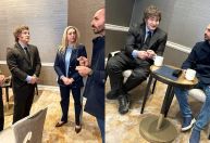 Michelle e Eduardo Bolsonaro se encontram com Milei antes da posse de Trump