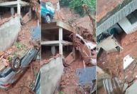 Vídeos mostram estragos após deslizamentos na região de Ipatinga (MG)