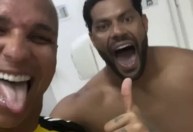 Após ser zoado por Hulk, Deyverson "dá o troco" depois de treino no Atlético-MG