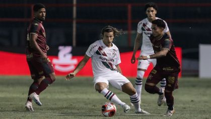 Fluminense e Portuguesa durante partida do Carioca