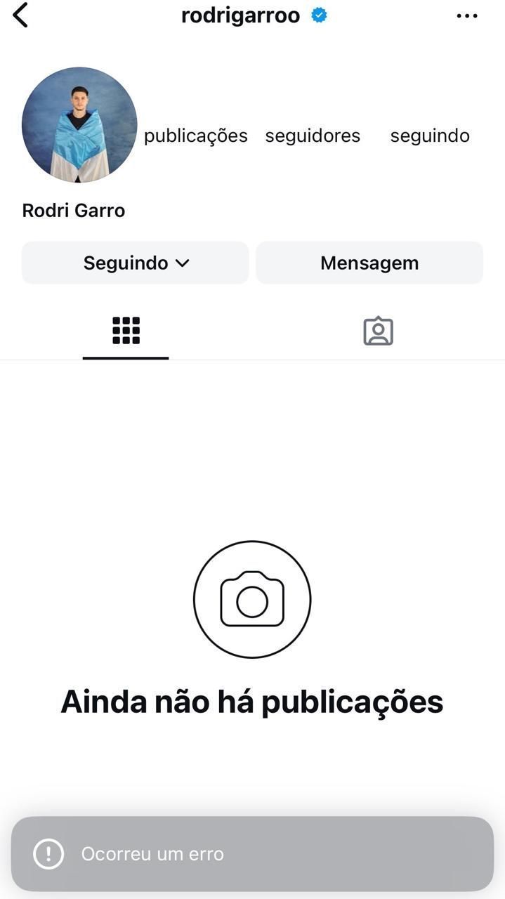 Jogador desativou as redes sociais • Foto: Reprodução / Instagram