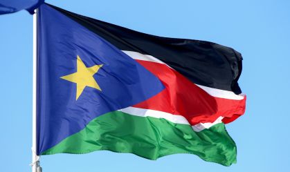 Bandeira da República do Sudão do Sul.
