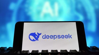 Logotipo da Deepseek é exibido na tela de um smartphone em 27 de janeiro de 2025 em Suqian, província de Jiangsu, na China