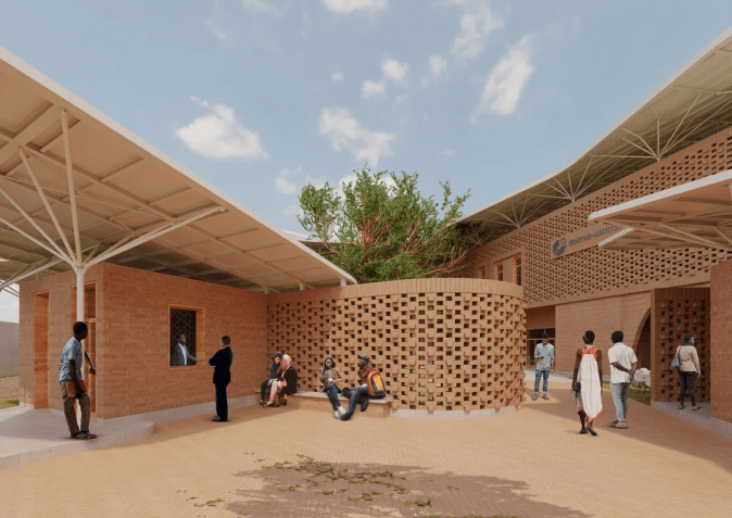 Uma representação do novo Goethe-Institut na capital do Senegal, Dakar • Kéré Architecture