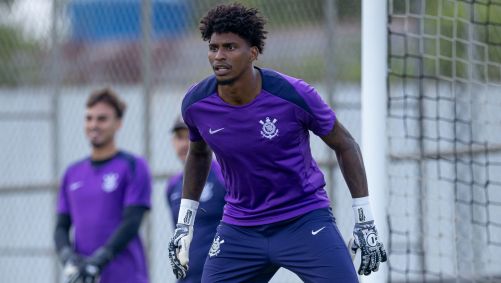 Hugo Souza durante preparação do Corinthians para ao Paulistão