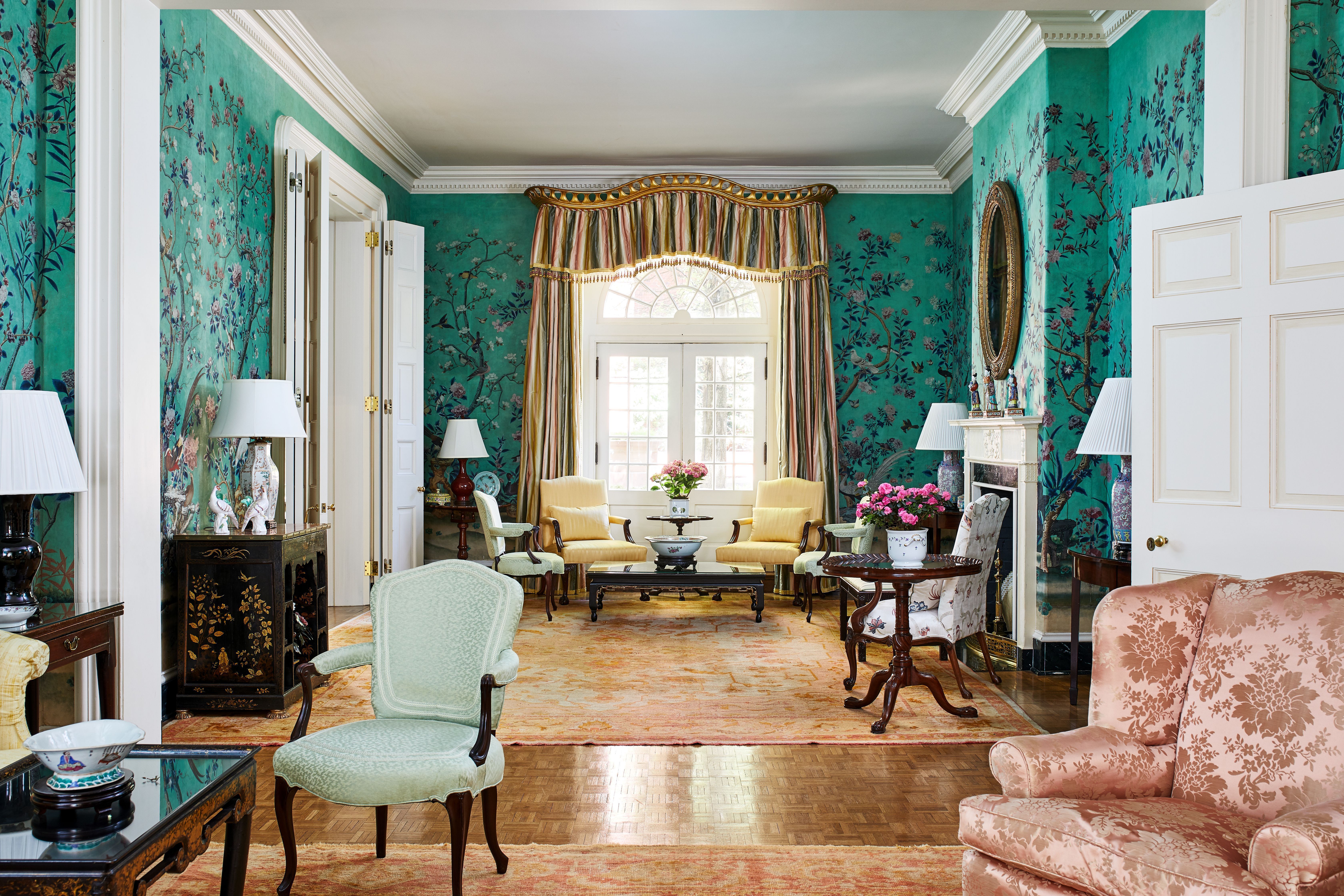 Um dos cômodos da Blair House, em Washington D.C. • Stacy Zarin Goldberg/ For The Washington Post via Getty Images