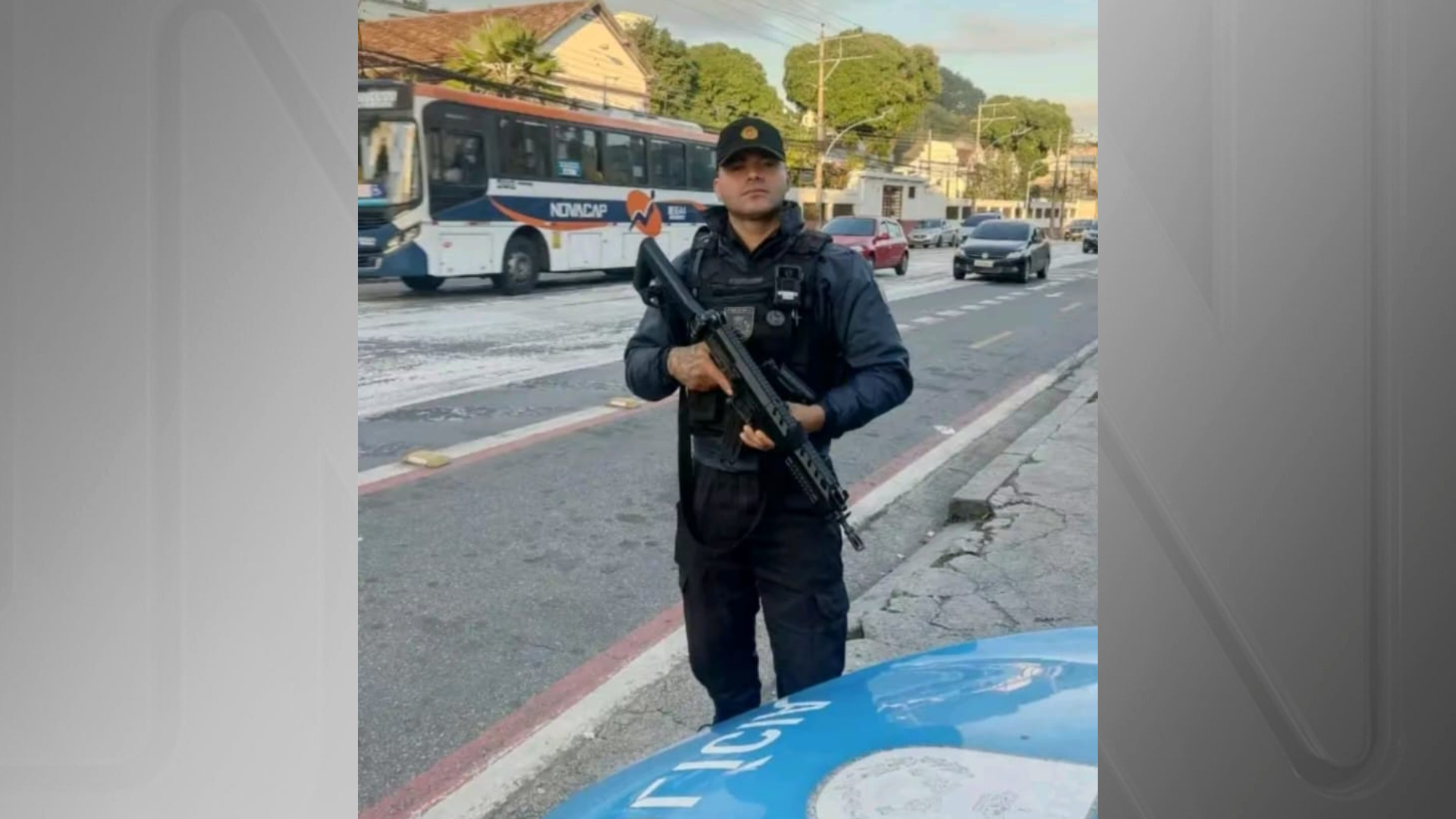 Imagem mostra PM assassinado na tarde desta quinta (16) • Reprodução