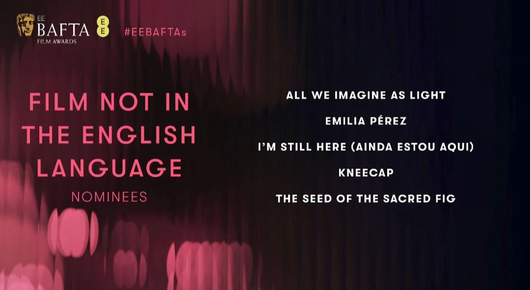Indicações ao BAFTA foram reveladas nesta quarta-feira (15) • Reprodução