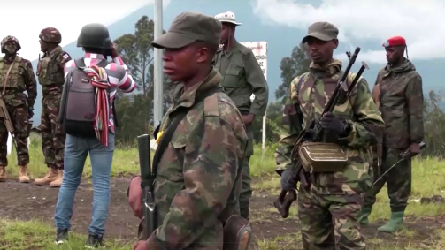 Combatentes do M23, grupo rebelde da República Democrática do Congo