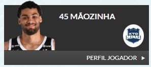 Mãozinha é o novo reforço do KTO Minas • Reprodução / LDB