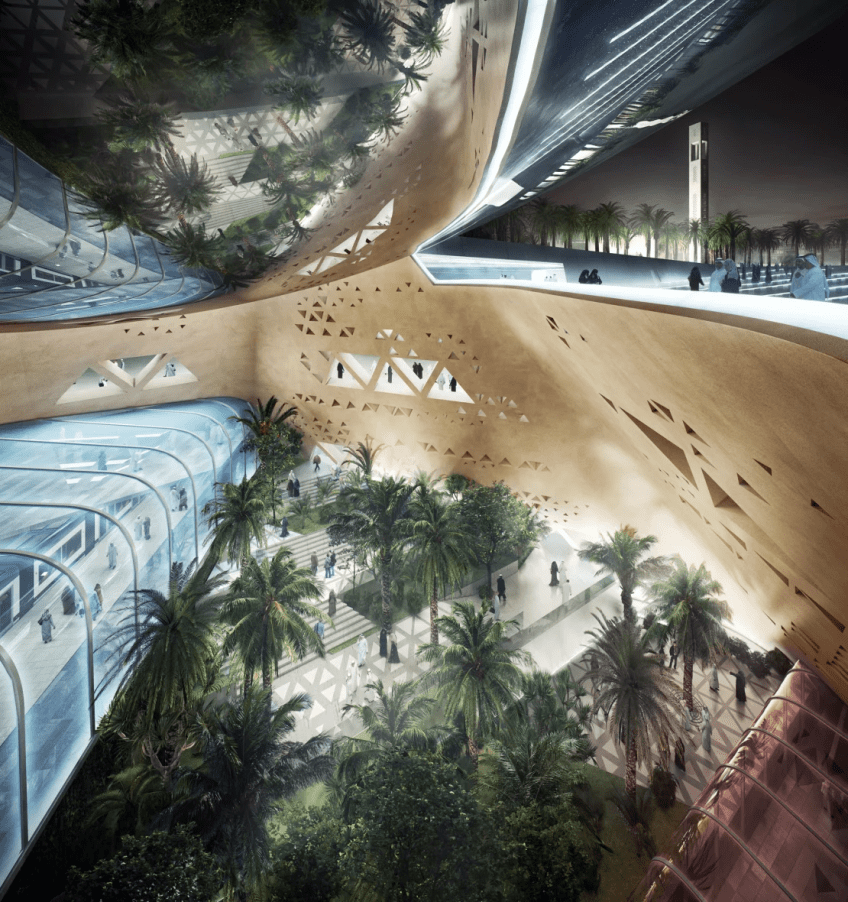 Uma representação da estação de metrô Qasr Al Hokm que será inaugurada em breve • MIR