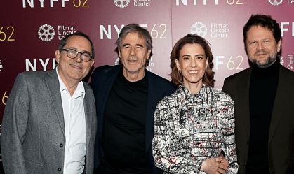 Michael Barker, Walter Salles, Fernanda Torres e Selton Mello no 62ª Festival de Cinema de Nova York