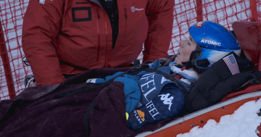 Mikaela Shiffrin em grave acidente