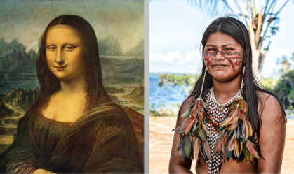 Brasileiro recria obras de arte com mulheres indígenas da Amazônia; veja