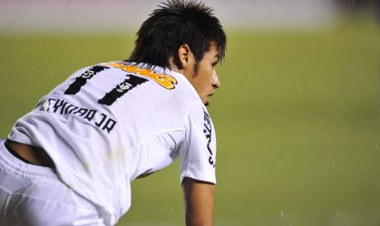 Neymar em partida pelo Santos