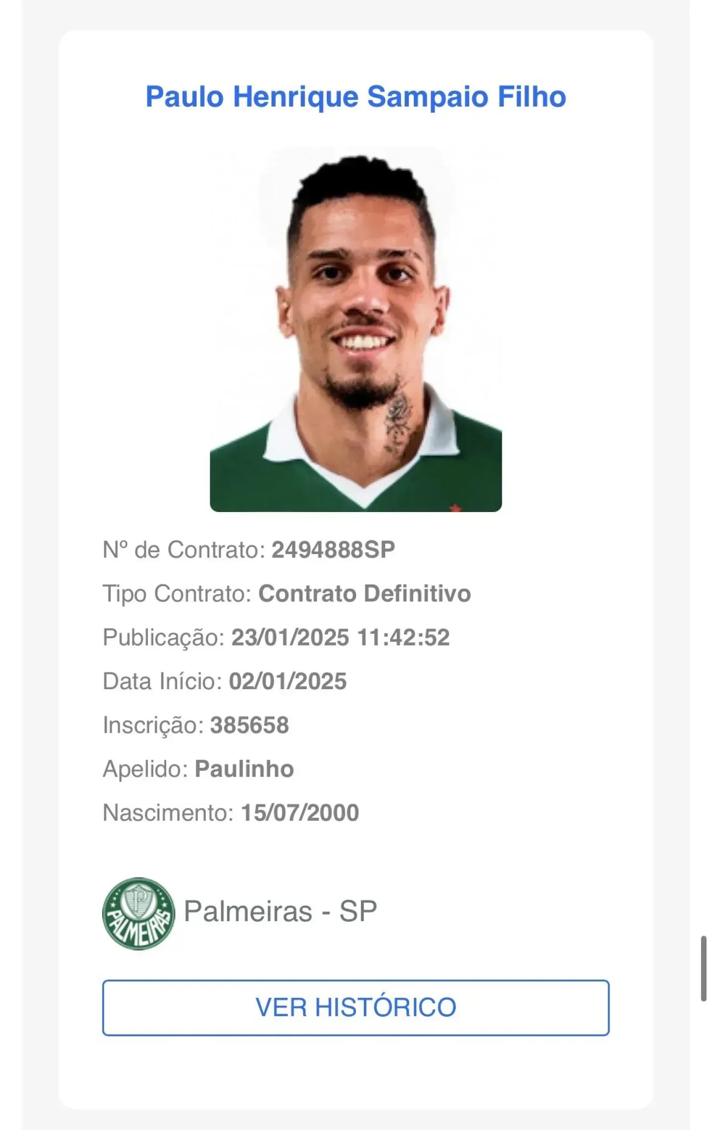 Paulinho apareceu no BId • Reprodução