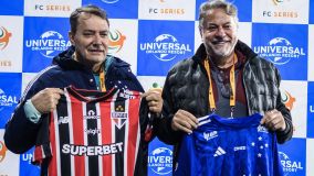 Pedrinho, presidente do Cruzeiro, e Casares. presidente do São Paulo