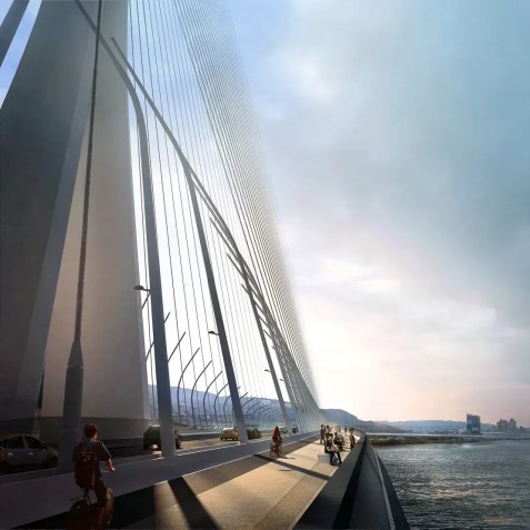Como a Ponte Danjiang ficará em sua inauguração no final deste ano • negative.com/Zaha Hadid Architects