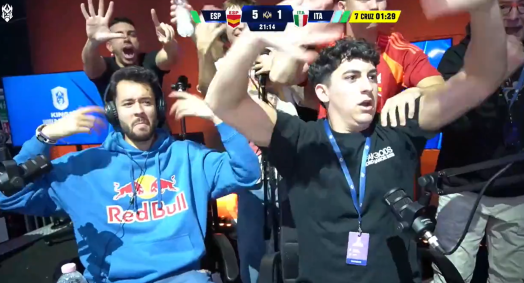 Presidente da Espanha comemorando gol da Fúria