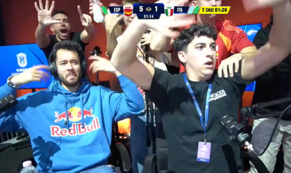 Presidente da Espanha comemorando gol da Fúria