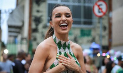 Rafa Kalimann no ensaio de rua da Imperatriz Leopoldinense