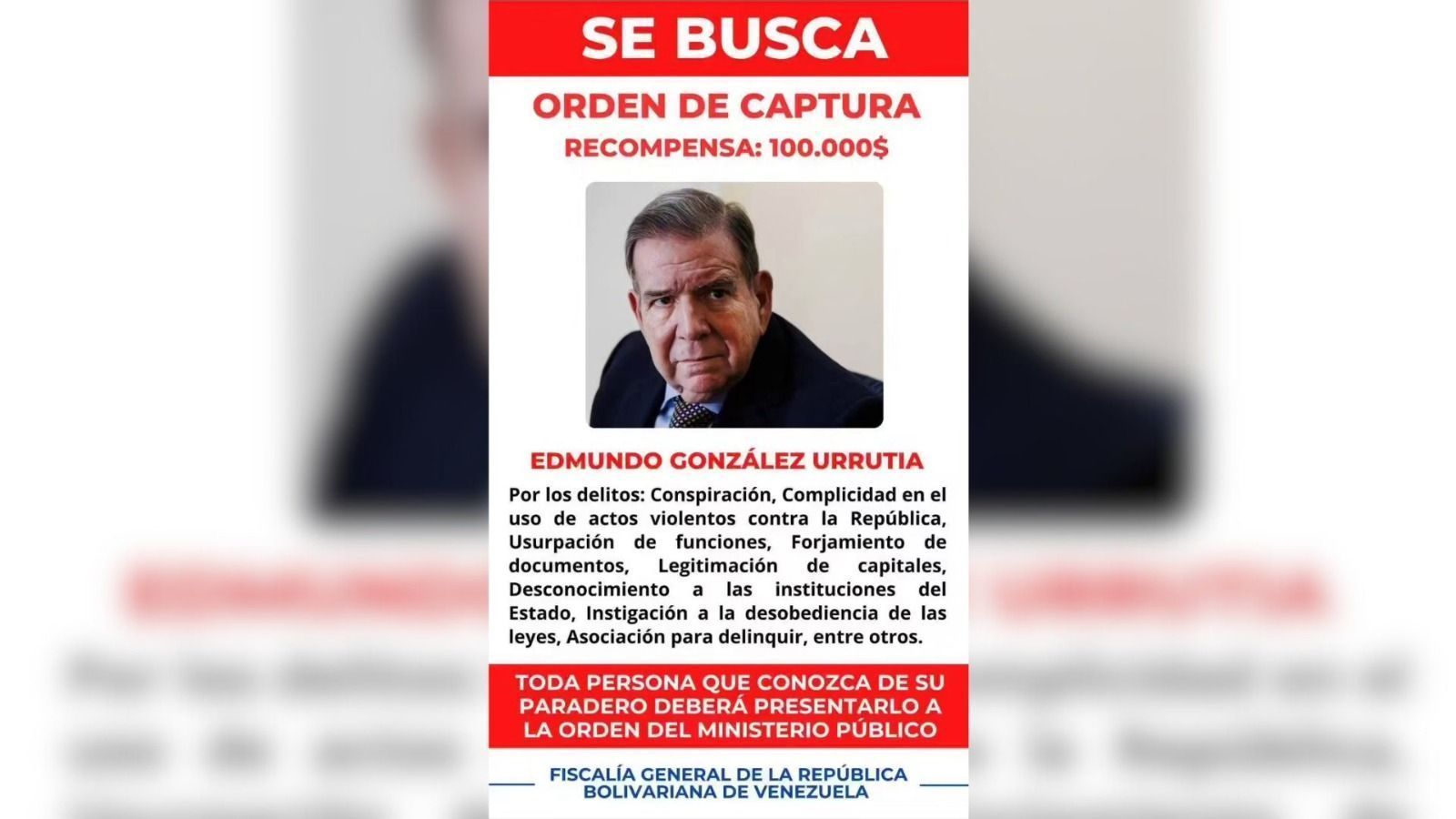 Recompensa Edmundo Gonzalez