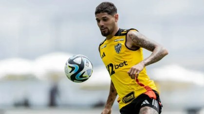 Rubens durante treino do Atlético-MG