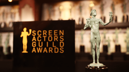 Imagem da estatueta do Sag Awards, prêmio do Sindicato dos Atores