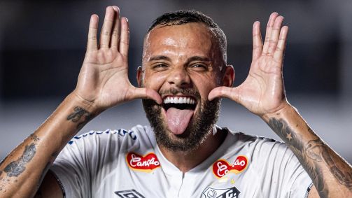 Guilherme imita Neymar em Santos x Palmeiras
